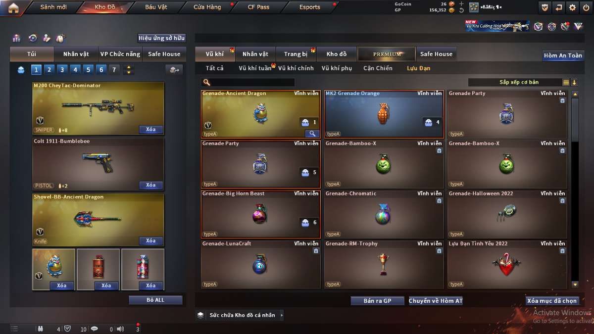 shop acc cf uy tin gia re